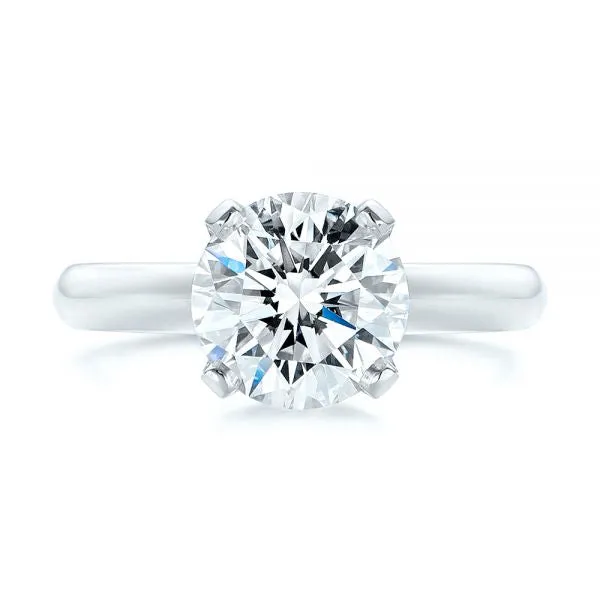 Knife Edge Solitaire Diamond Engagement Ring [Setting Only] - EC029