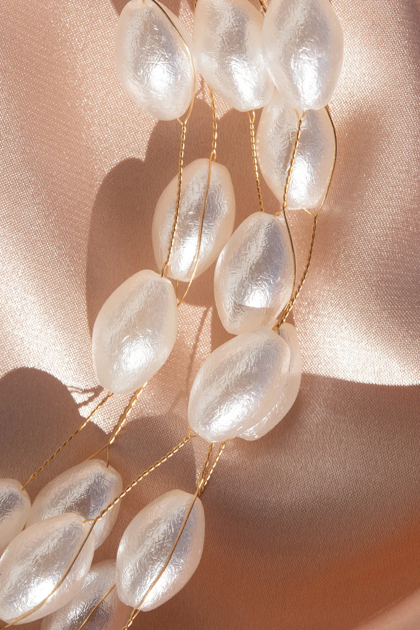 Kylie Layered Oval Baroque Pearl Necklace & Earring Set