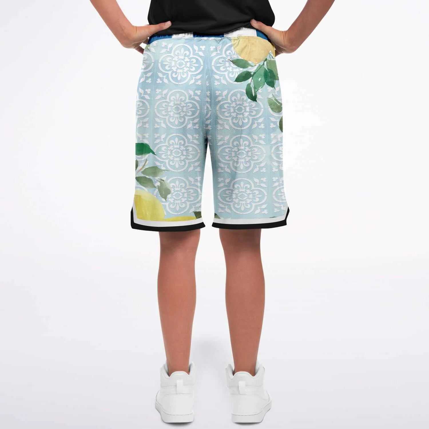 Lemony-Fresh Unisex Basketball Shorts