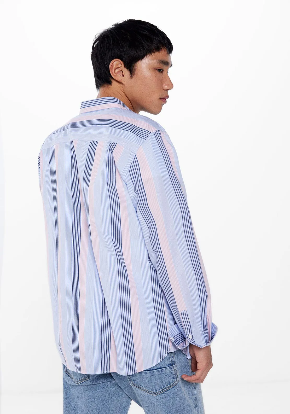 Long Sleeve Stripe Shirt - Pink