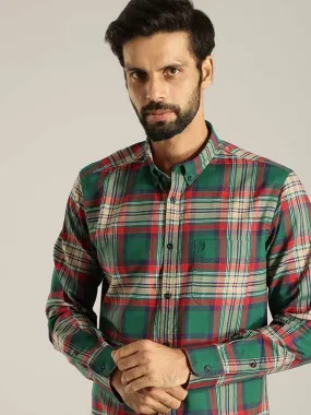 Men Checked Full Sleeve Cotton Shirt