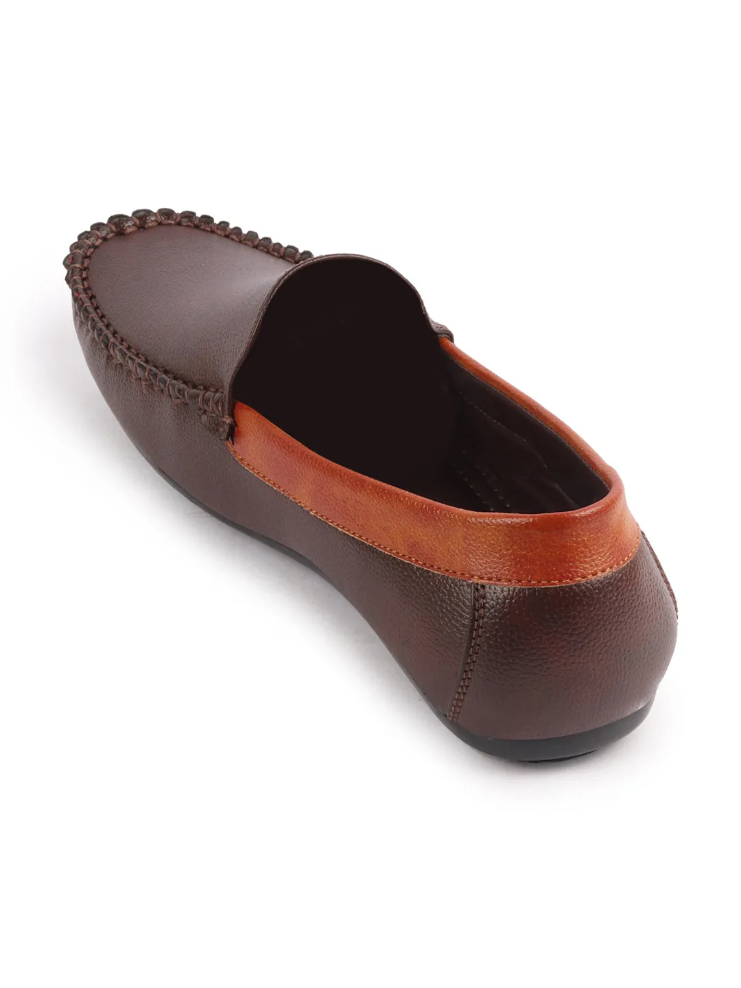 Men Tan Casual Slip-On Loafers