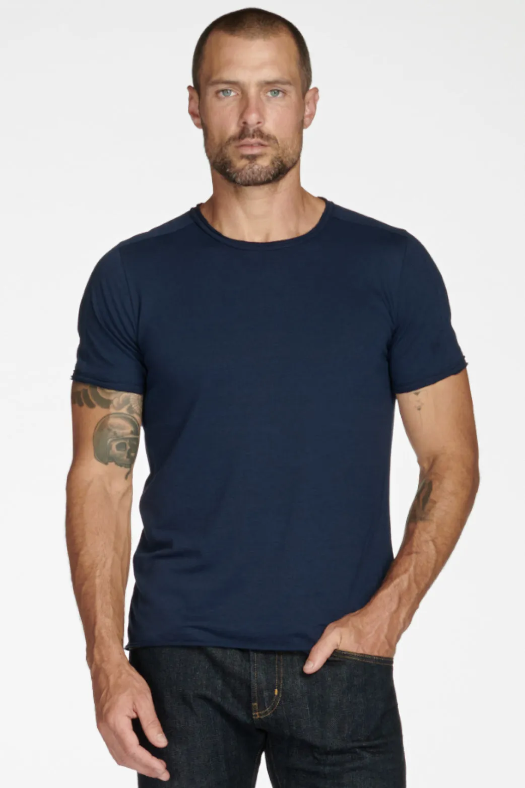 Men's Tri-Blend Patch Sleeve Tee