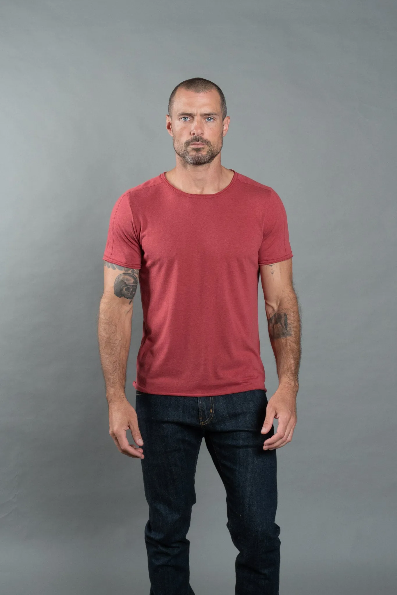 Men's Tri-Blend Patch Sleeve Tee