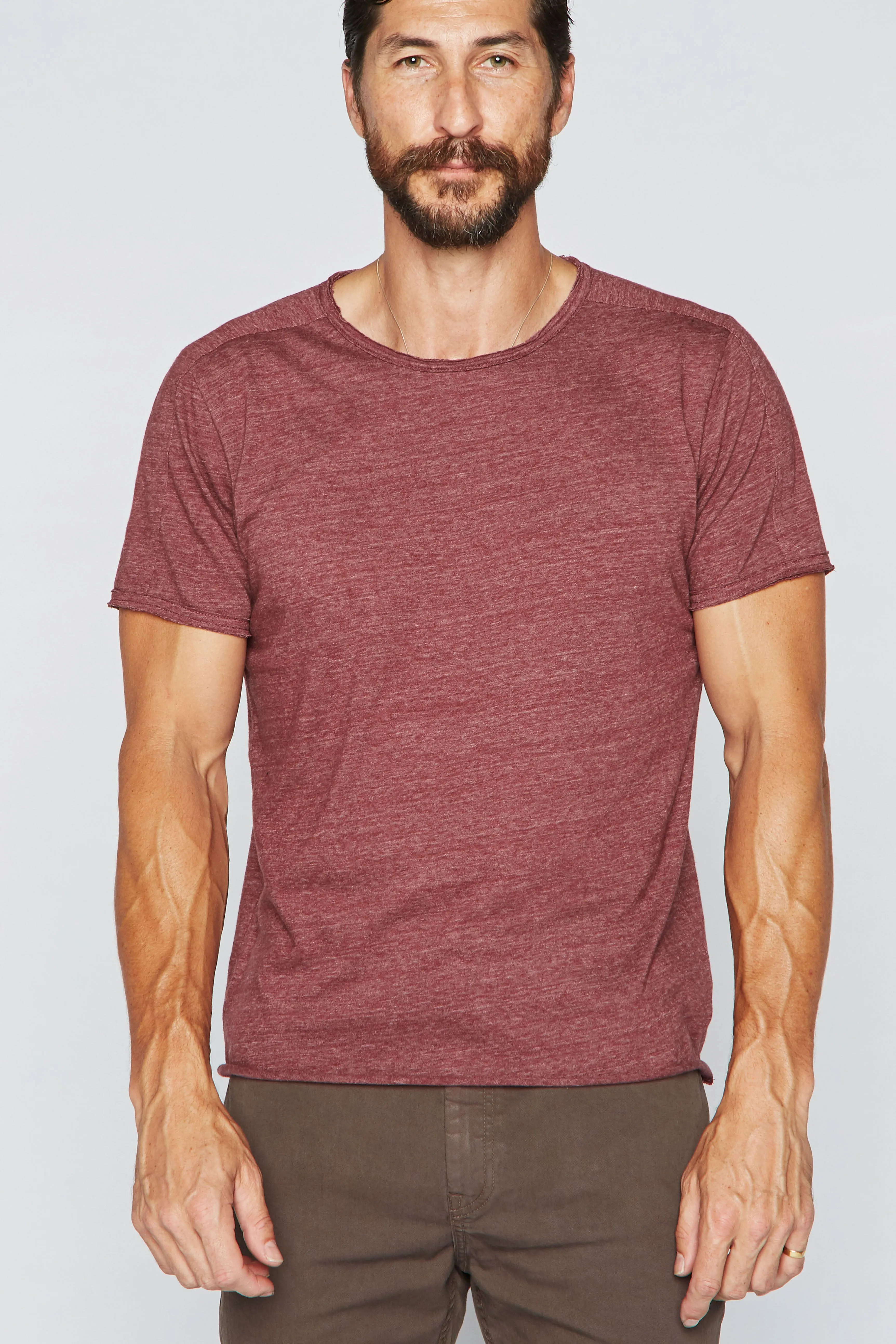 Men's Tri-Blend Patch Sleeve Tee