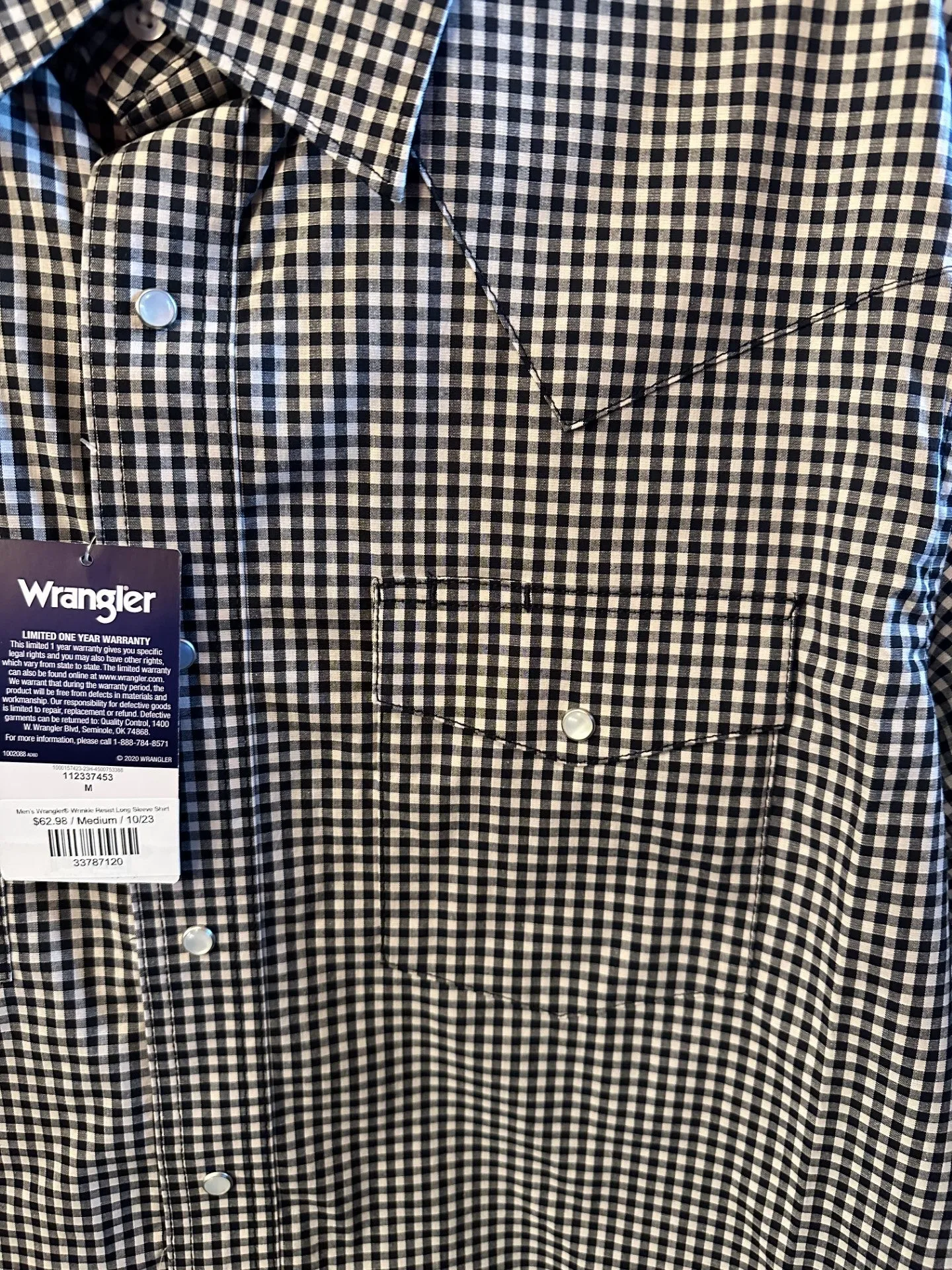 Men's Wrangler Wrinkle Resist Long Sleeve Shirt