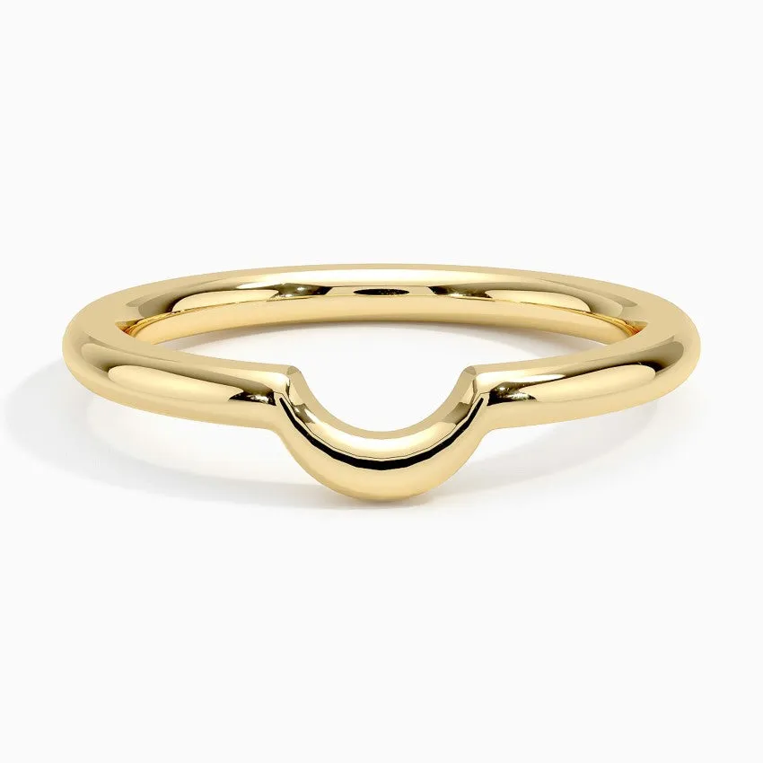 Mini Half Moon Nesting Wedding Band Ring - LR55