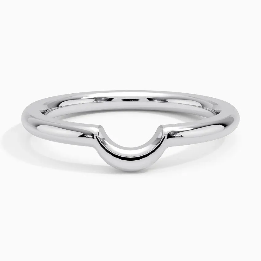 Mini Half Moon Nesting Wedding Band Ring - LR55