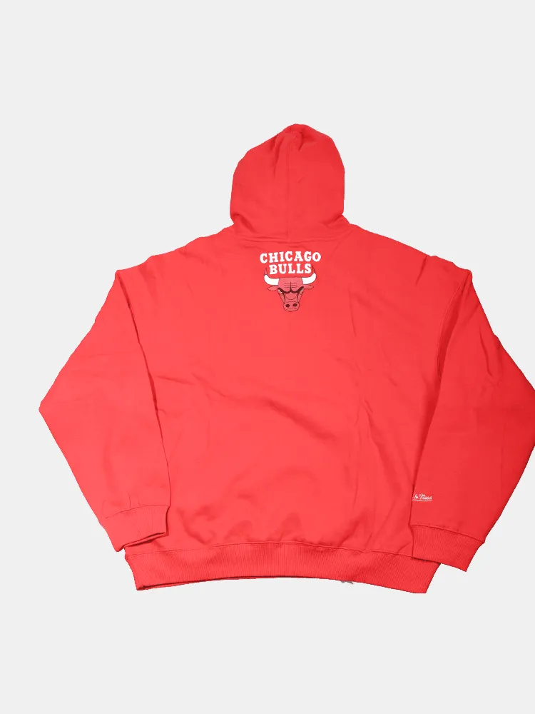 Mitchell & Ness Chicago Bulls Split Logo Hoody - Red