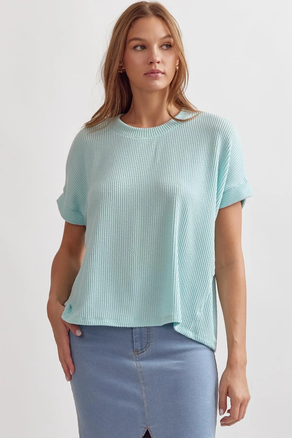 'Never Lost' Top - Aqua