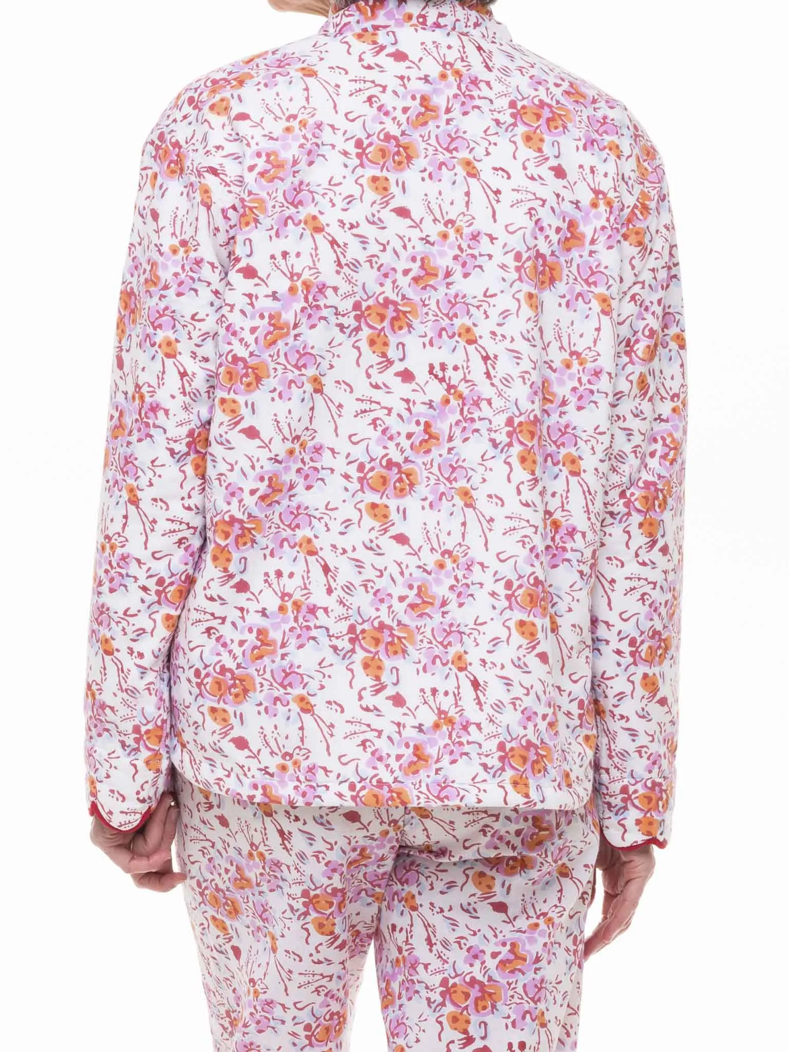 Pink Floral Fleece Jacket