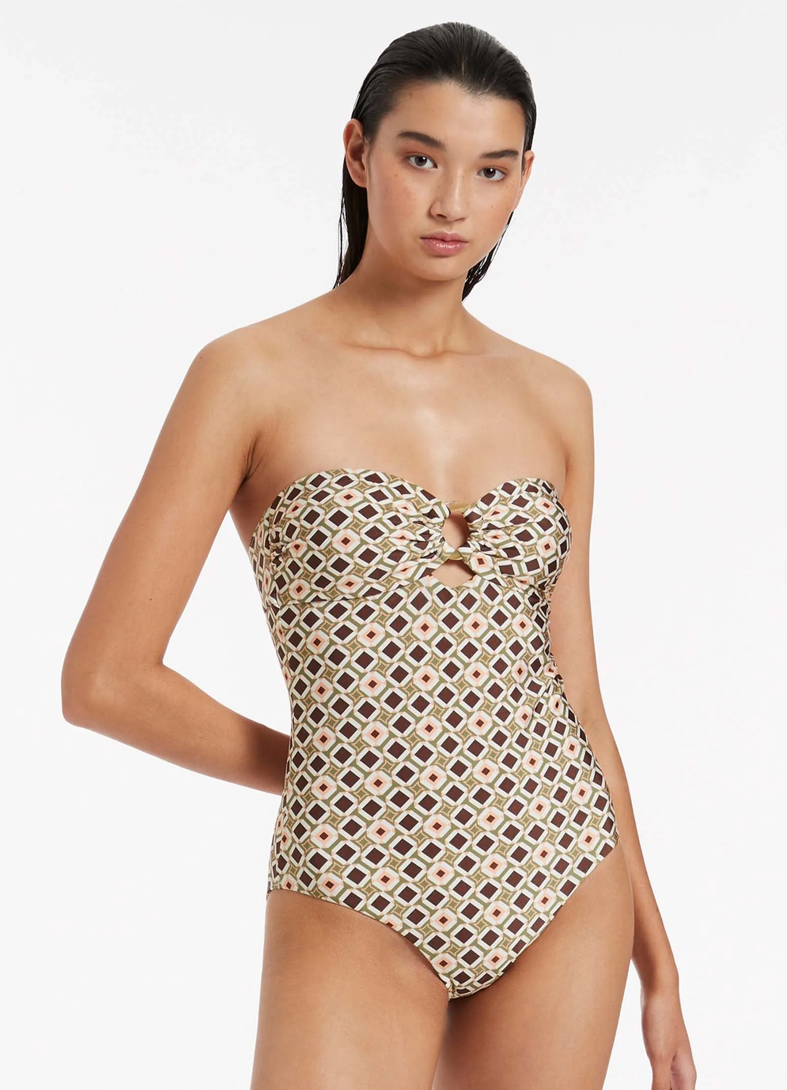 Playa Bandeau One Piece - Olive