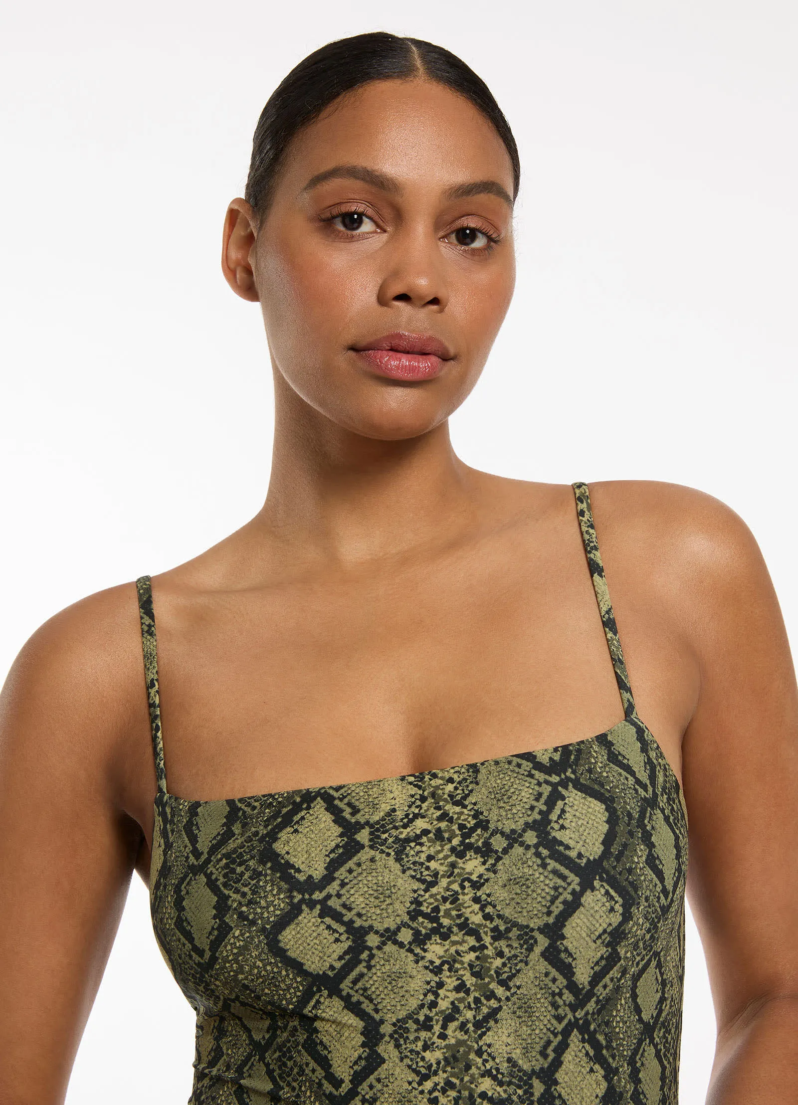 Python Minimal Tank One Piece - Olive