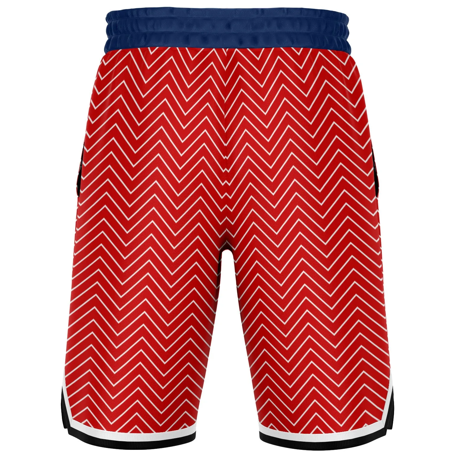 Red Par 4 Unisex Basketball Shorts