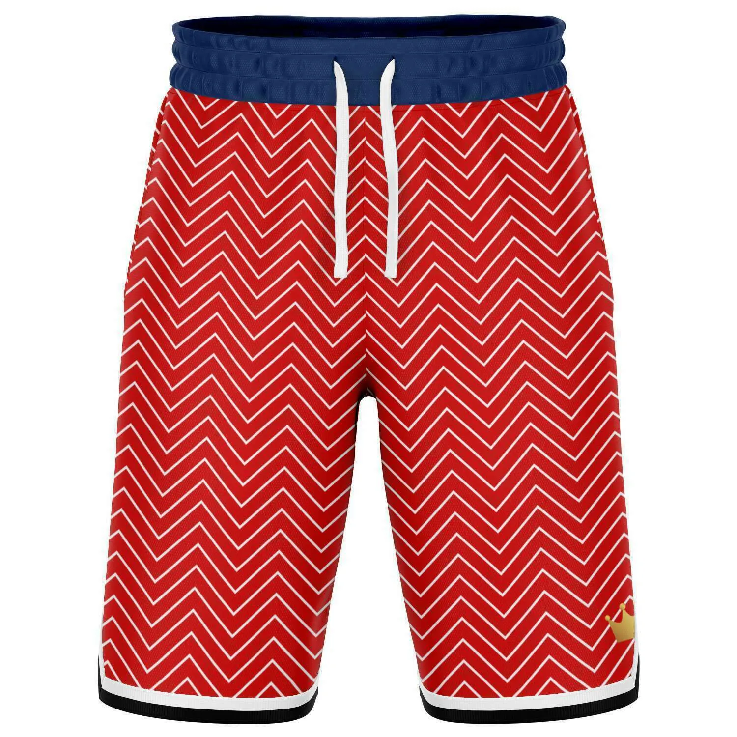 Red Par 4 Unisex Basketball Shorts