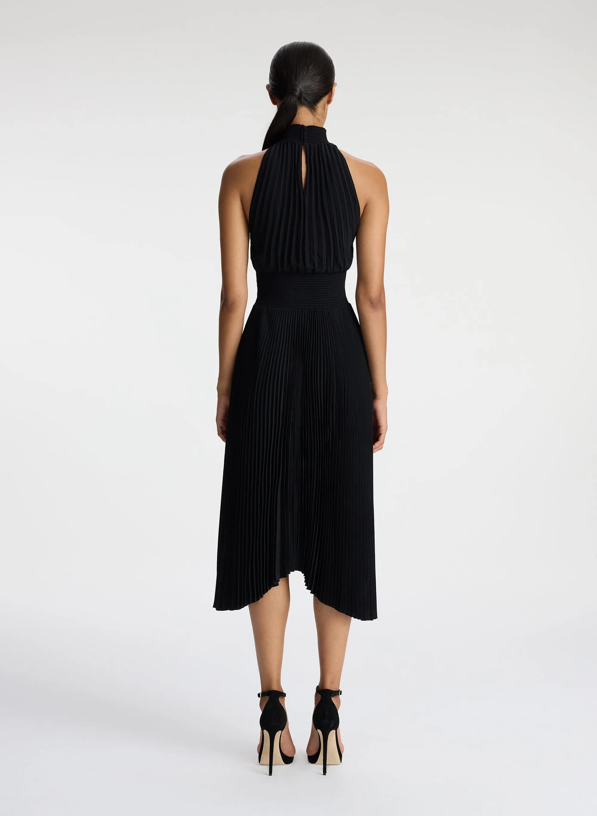 Renzo Matte Pleated Dress