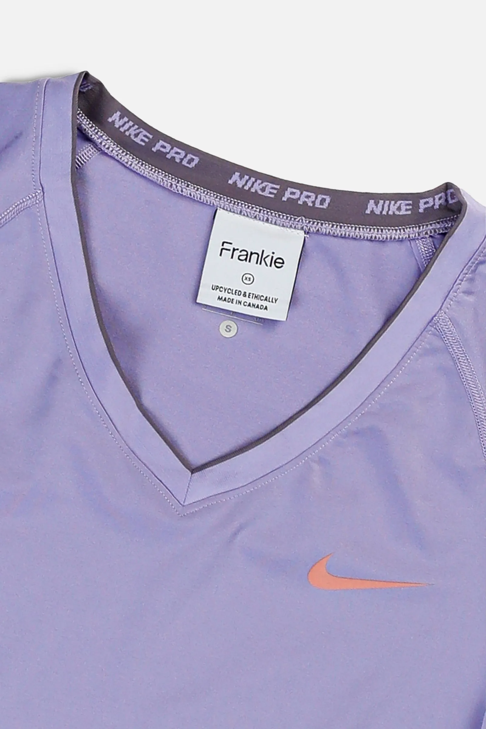 Rework Nike Micro Crop Long Sleeve Tee - XS