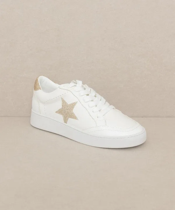 Rhinestone Star Low Top Casual Sneakers