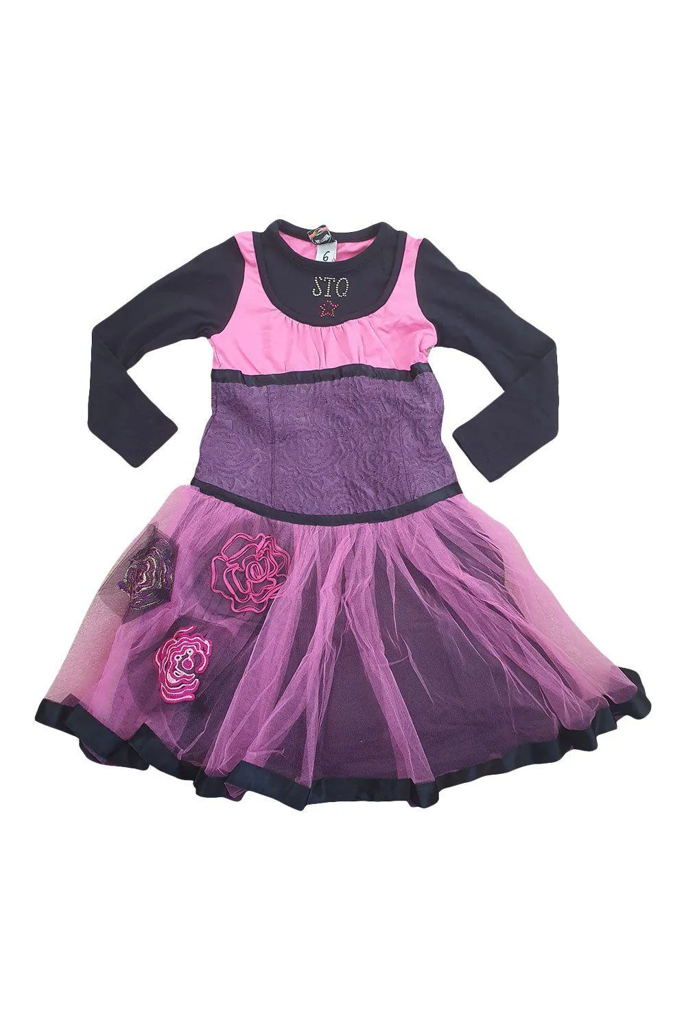 SAVE THE QUEEN Cotton Blend Tulle Skirted Dress (6 Yrs)