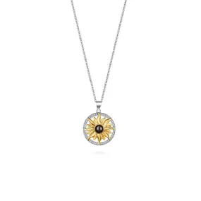 Siciry Personalized Photo Projection Necklace - Sun Flower