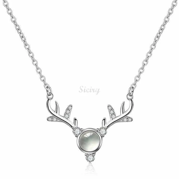 Siciry Personalized Projection Photo Necklace - Antler