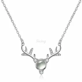 Siciry Personalized Projection Photo Necklace - Antler