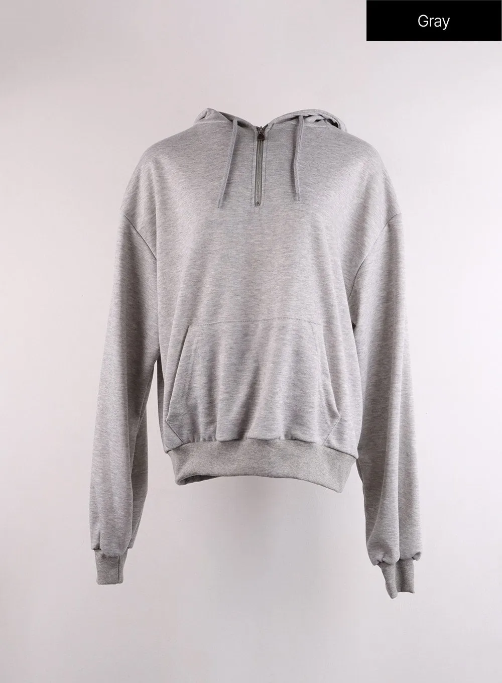 Solid Zipper Pocket Hoodie IF402