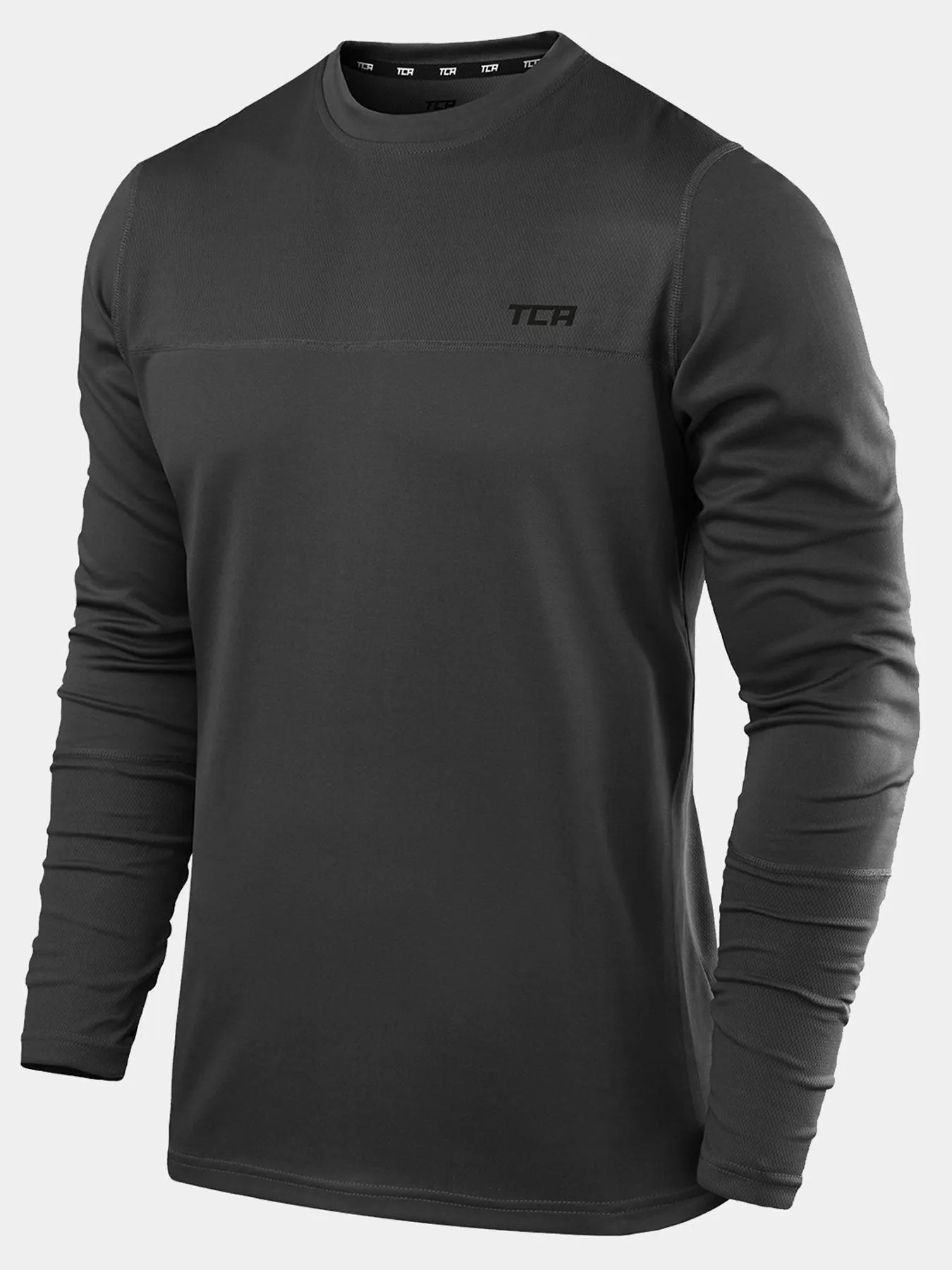 Stamina Long Sleeve Crew Neck Running Top For Men With Thumbholes