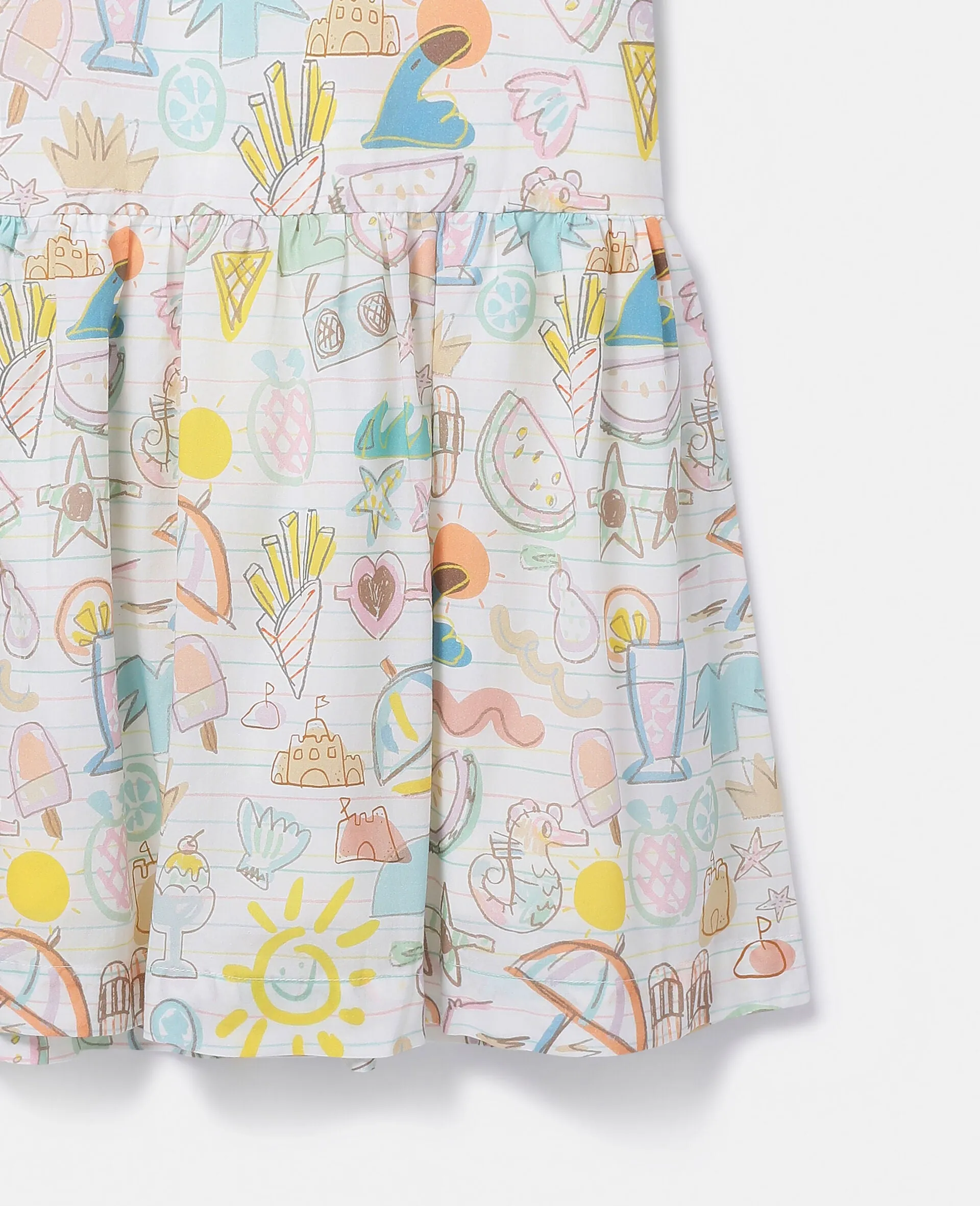 STELLA MCCARTNEY KIDS Summer Doodles Print Shirt Dress