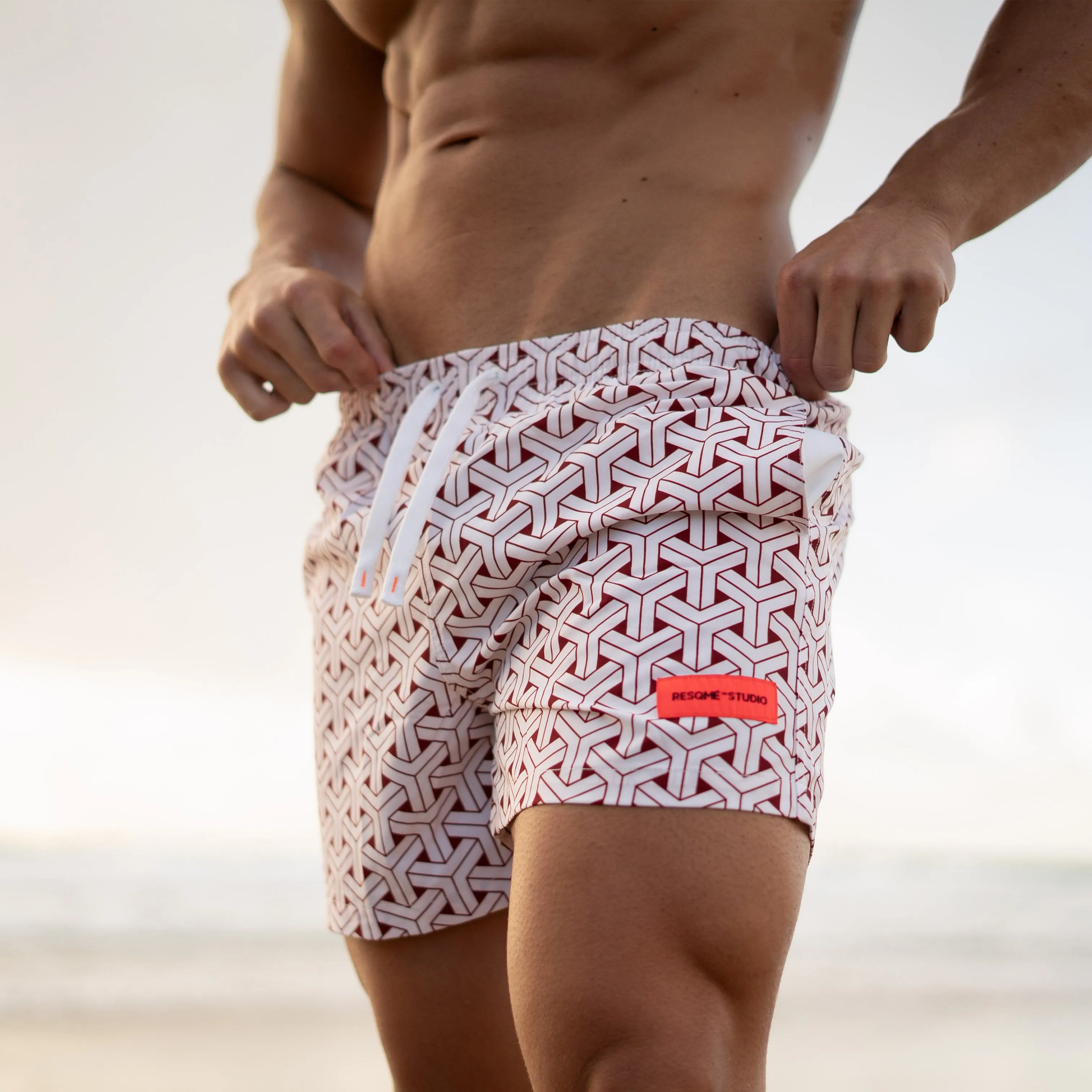 SWIM SHORTS-TJ Red