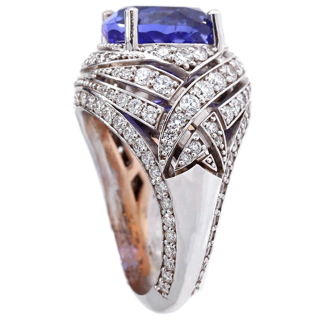 Tanzanite & Diamond Statement Ring