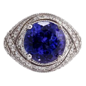 Tanzanite & Diamond Statement Ring