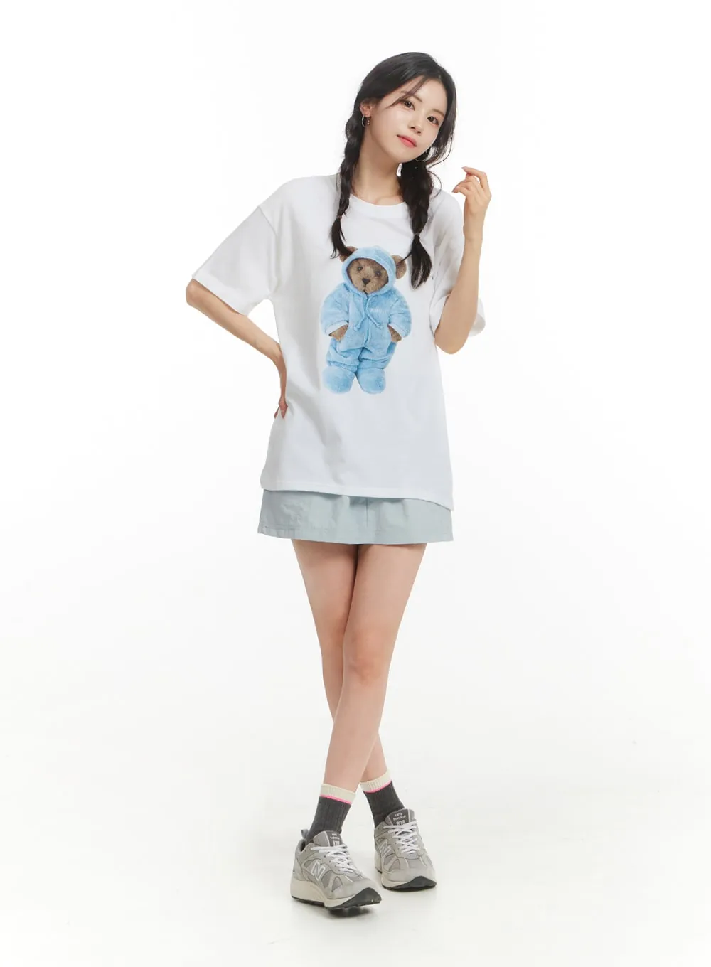 Teddy Graphic Oversized Tee OF428