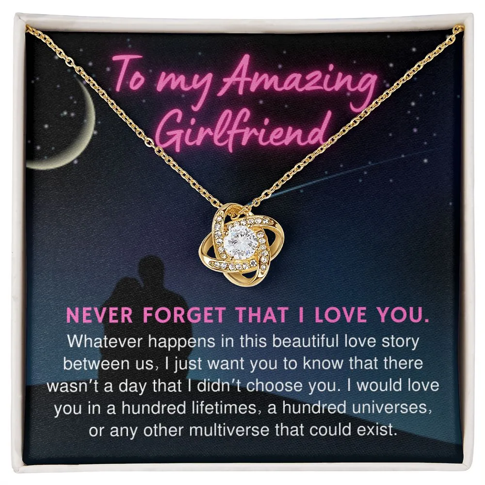 To My Amazing Girlfriend Gift From Boyfriend I Would Love You in Any Other Multiverse Necklace