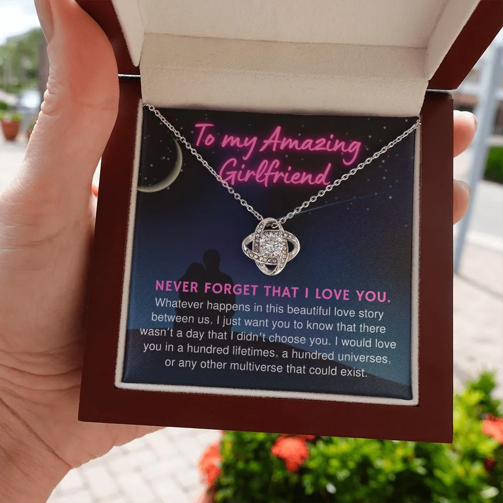 To My Amazing Girlfriend Gift From Boyfriend I Would Love You in Any Other Multiverse Necklace