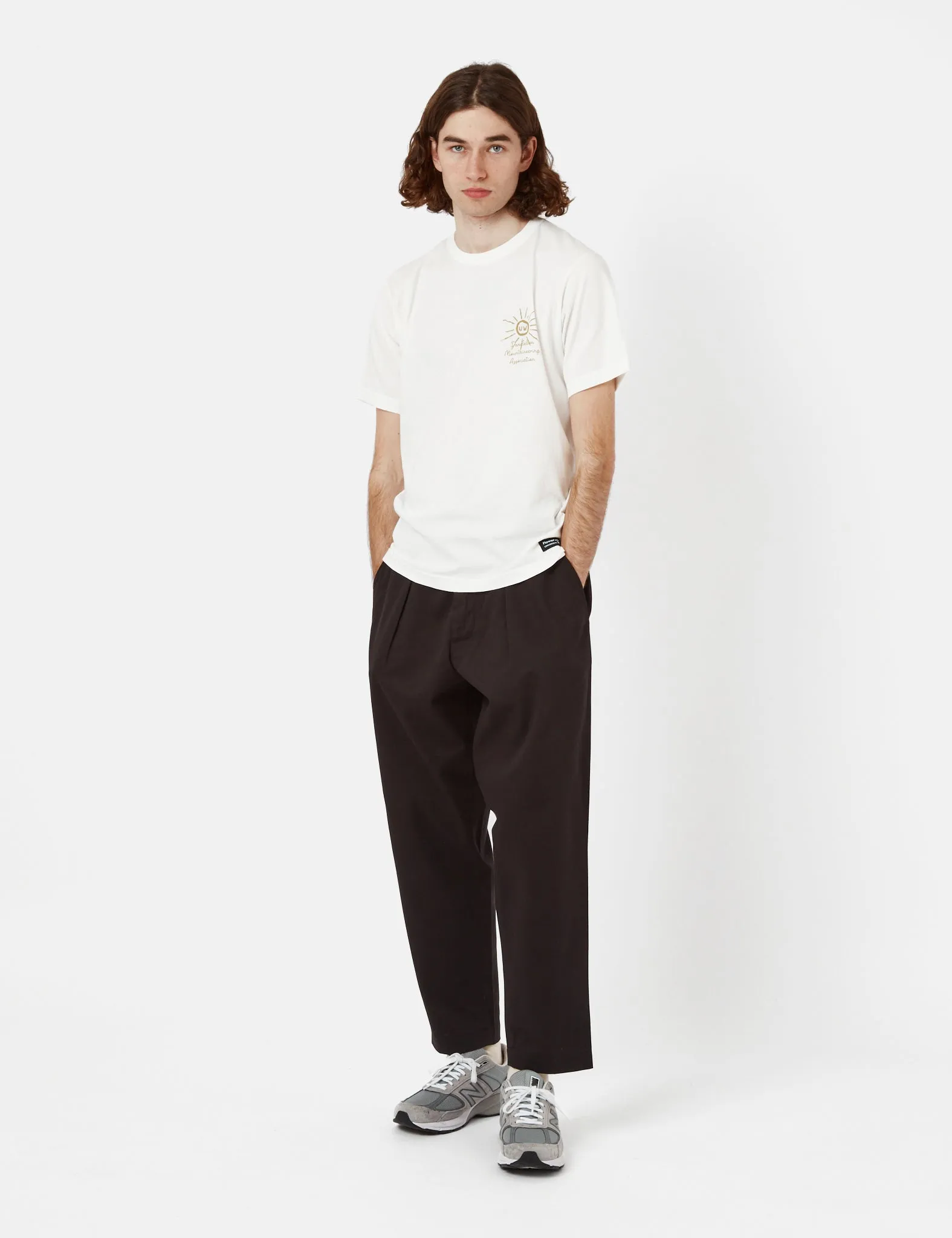 Universal Works Pleated Track Pant (Relaxed) - Black