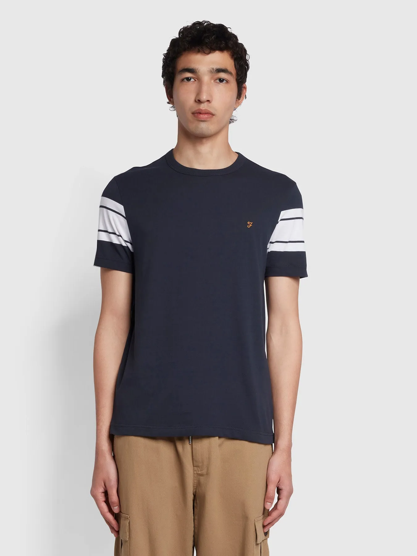 Webber Slim Fit Short Sleeve T-Shirt In True Navy