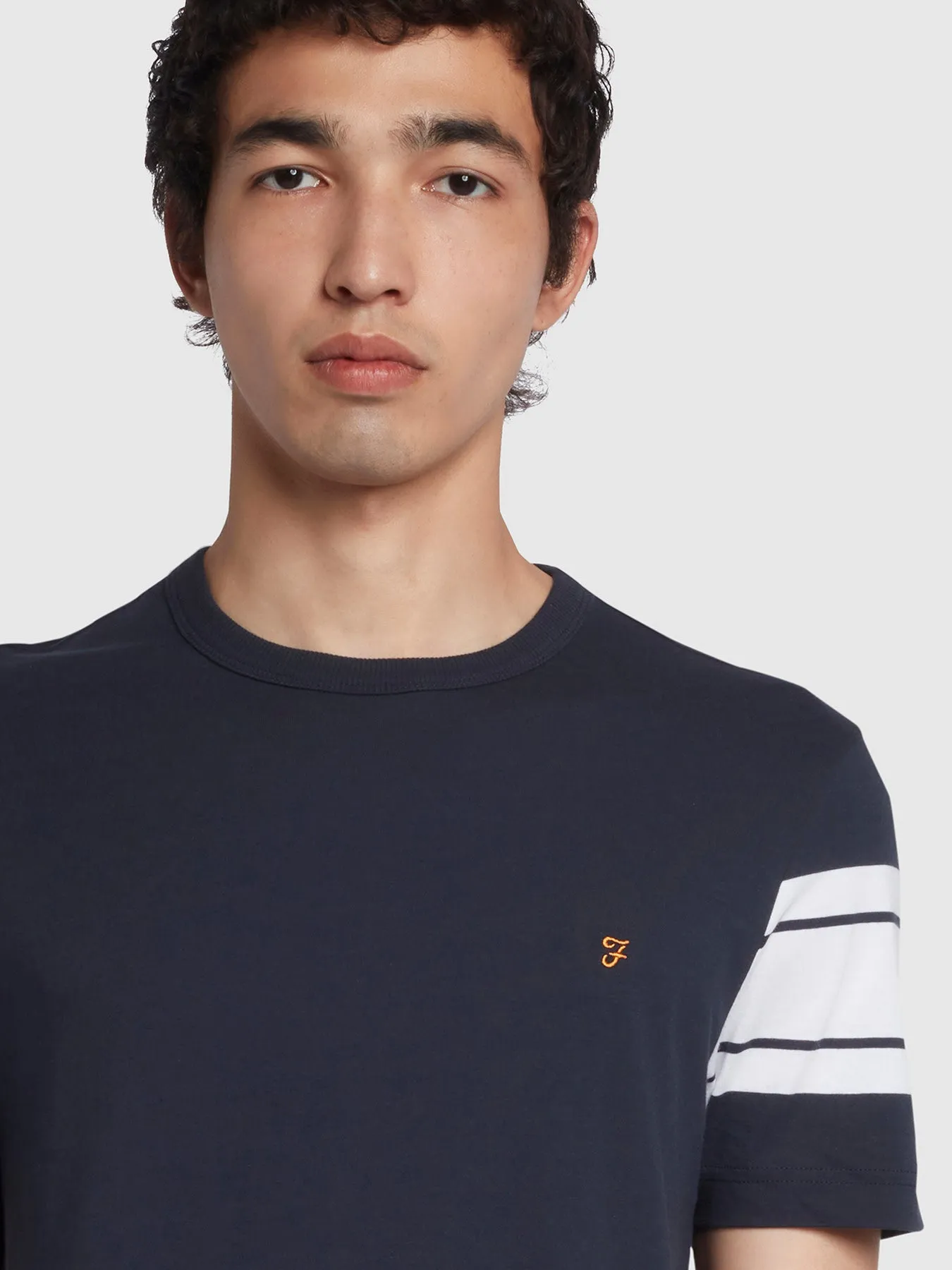 Webber Slim Fit Short Sleeve T-Shirt In True Navy