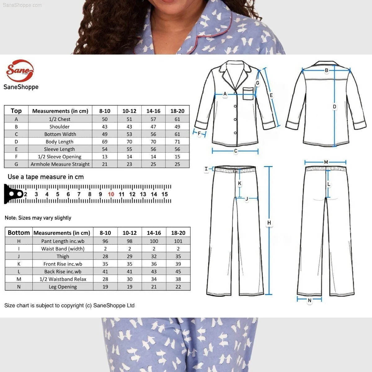 Women's Brushed Cotton Long Sleeve Wincey Pyjama Set Loungewear