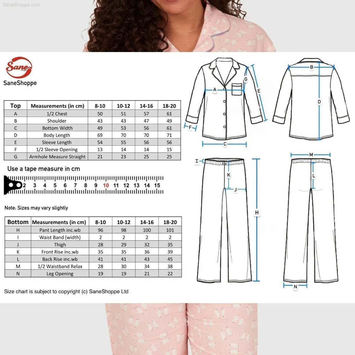 Women's Brushed Cotton Long Sleeve Wincey Pyjama Set Loungewear