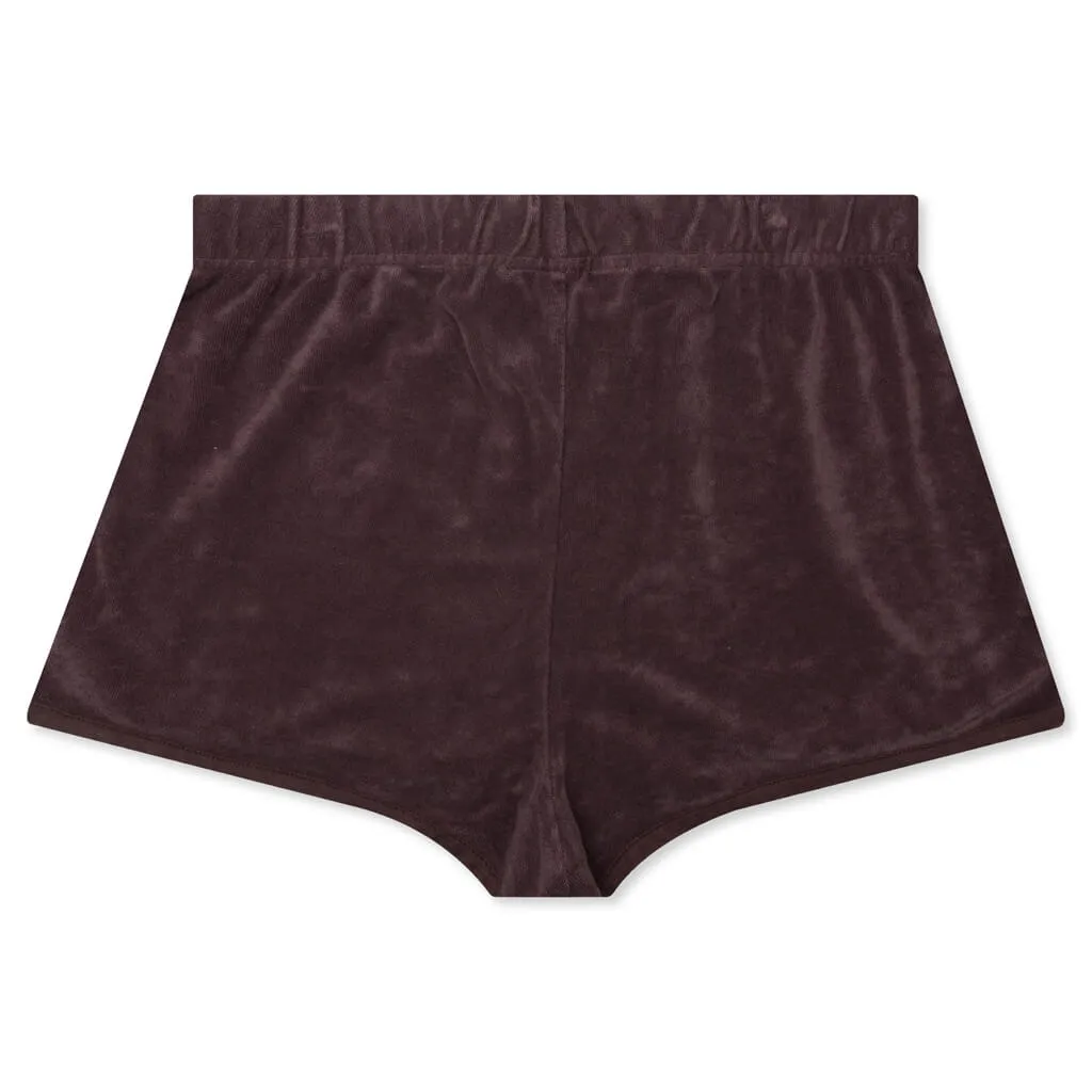 Women's Terry Beach Short - Plum